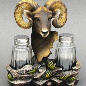 Rocky Mountain Ram Salt and Pepper Set 6 1/4" tall 39530
